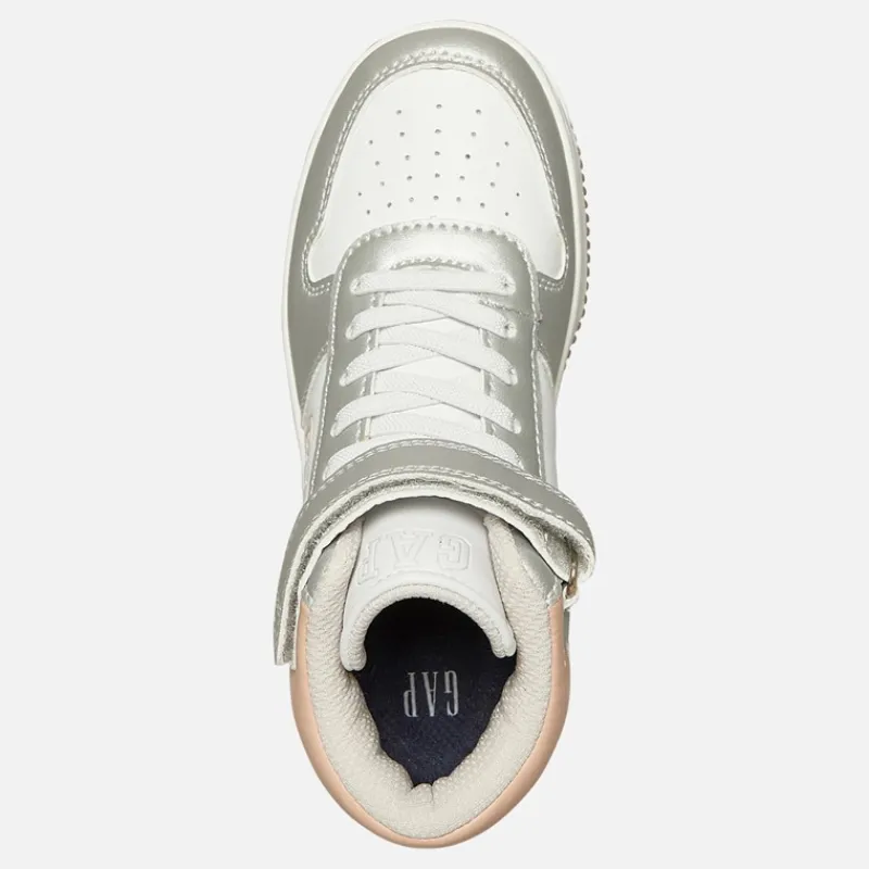 Hot Piger Boston Mid Træningssko Hvid Sølv Rose Sneakers|Sneakers