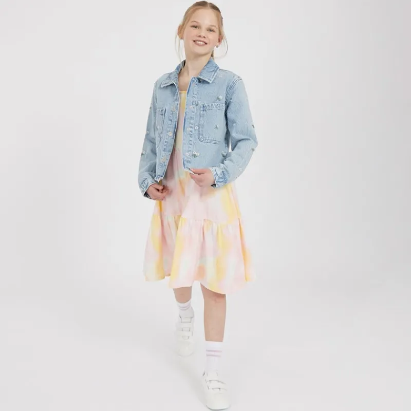Online Piger Cassie Denim Bluser og skjorter Blå Overdele Og Veste|Jakker Og Frakker