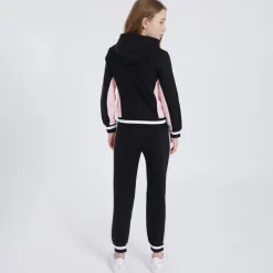 Clearance Piger Cut And Sew Træningstøj Sort Træningsdragter Og Sæt