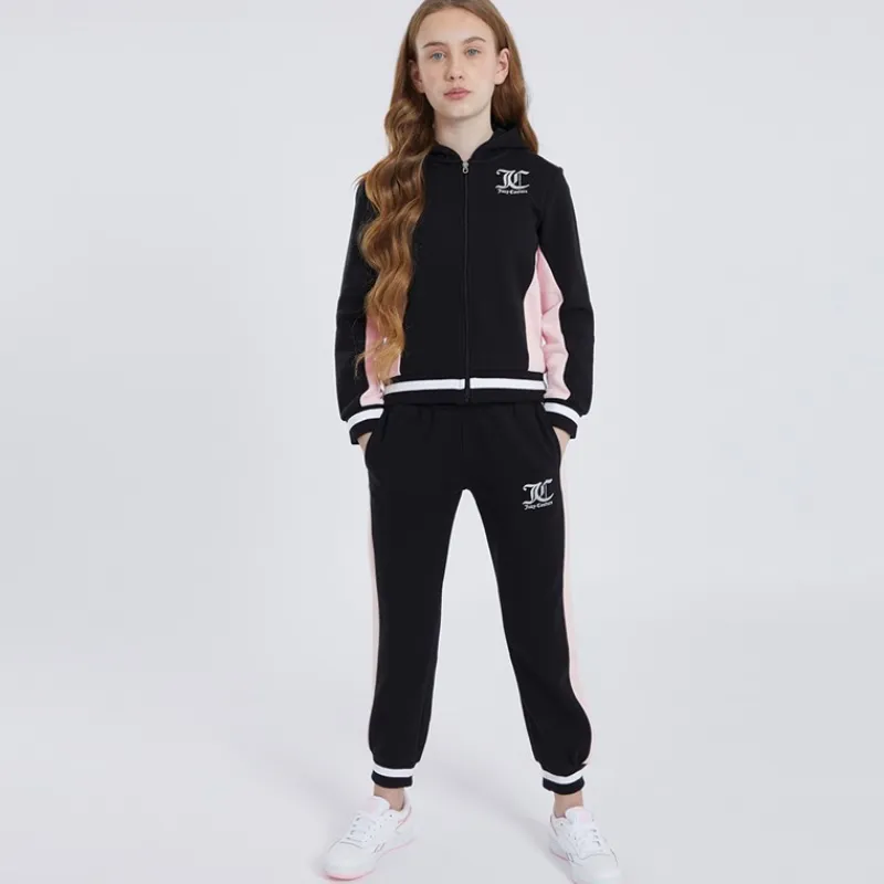Clearance Piger Cut And Sew Træningstøj Sort Træningsdragter Og Sæt