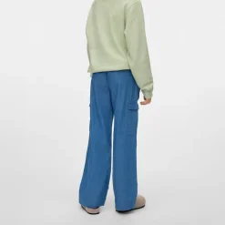 Piger Demi Cargobukser Medium Blue Denim Jeans & Bukser