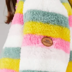 Best Piger Fantastisk Stribet Fuld Lynlås Fleece Bleg Rosa Stribe Hættetrøjer Og Sweatshirts|Jakker Og Frakker