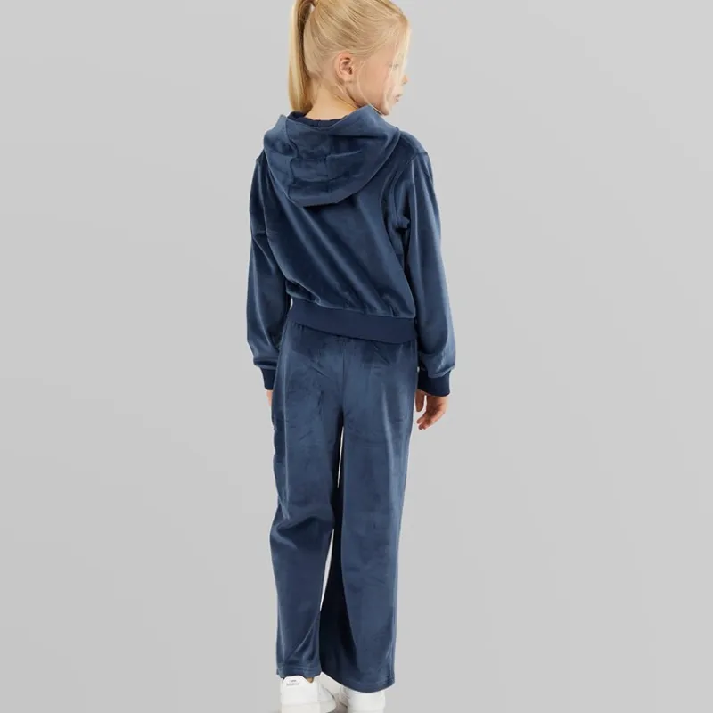 New Piger Hazel Velour Hættetrøje Og Joggers Navy Tøj|Træningsdragter Og Sæt