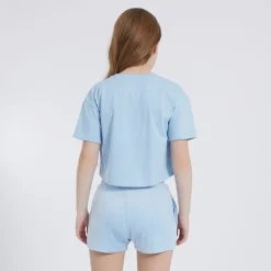 Online Piger Heart Boxy And Velour Sæt Blå Sæt|Træningsdragter Og Sæt
