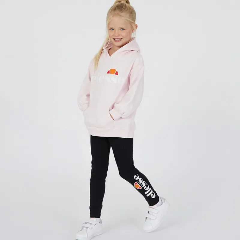 Clearance Piger Hoodie og Leggings Sæt med Anya Logo Pink/Sort Tøj|Træningsdragter Og Sæt