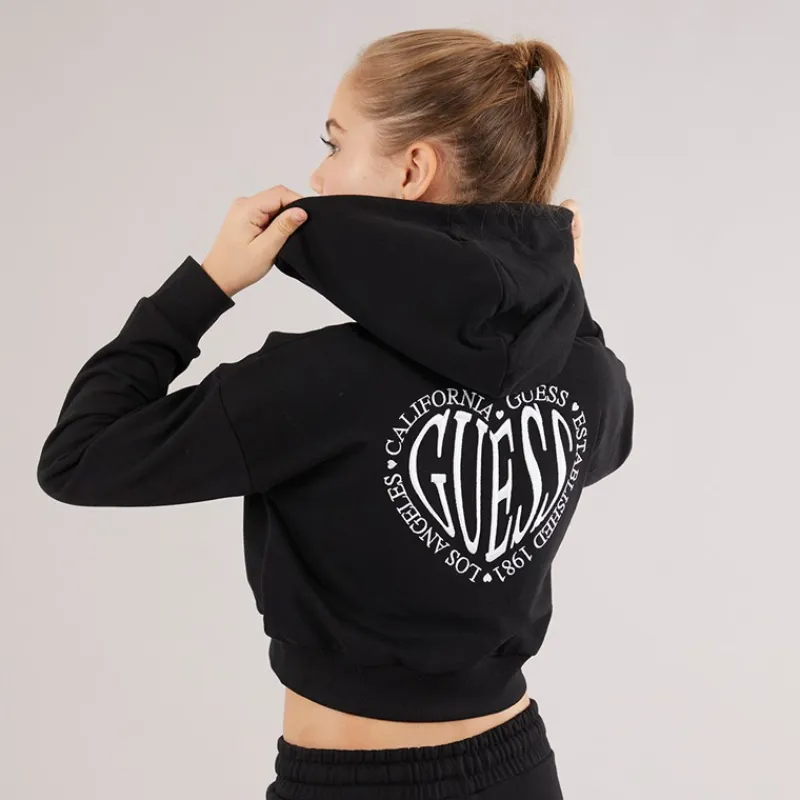 Outlet Piger Hættetrøje Jet Black A996 Hættetrøjer Og Sweatshirts