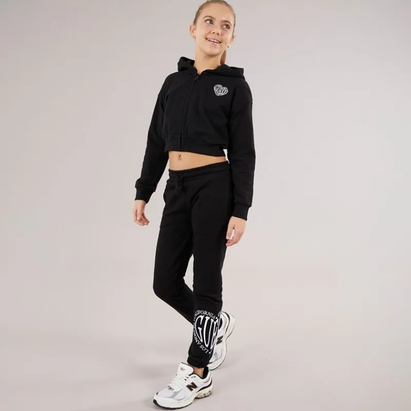 Outlet Piger Hættetrøje Jet Black A996 Hættetrøjer Og Sweatshirts