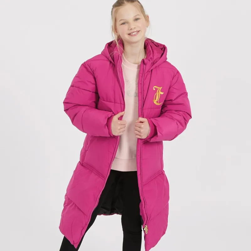 Discount Piger Lang Linie Pufferjakke Festival Fuchsia Jakker Og Frakker