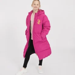 Discount Piger Lang Linie Pufferjakke Festival Fuchsia Jakker Og Frakker