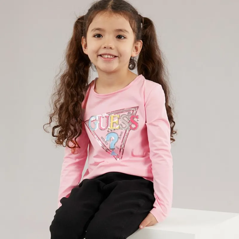 Piger langærmet t-shirt Cotton Candy Pink Overdele Og Veste