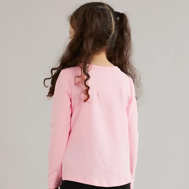 Piger langærmet t-shirt Cotton Candy Pink Overdele Og Veste
