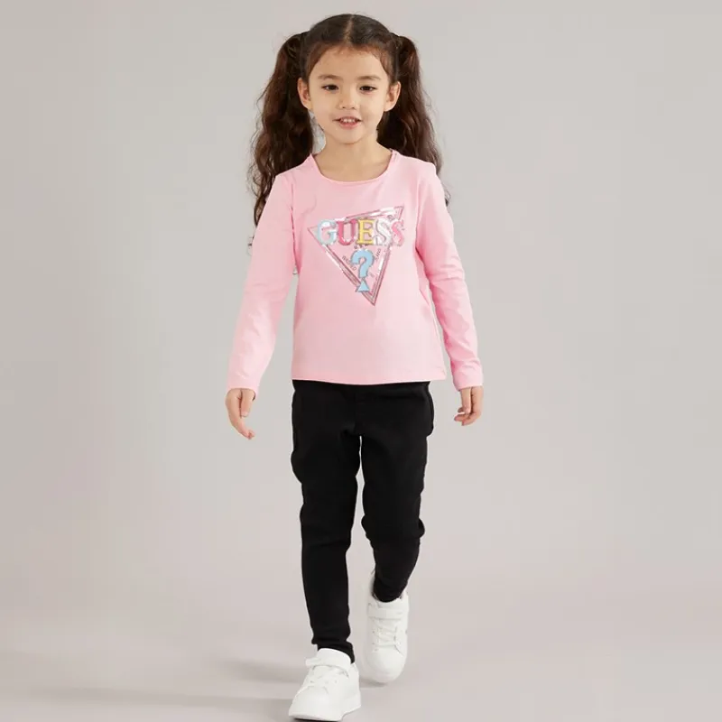 Piger langærmet t-shirt Cotton Candy Pink Overdele Og Veste
