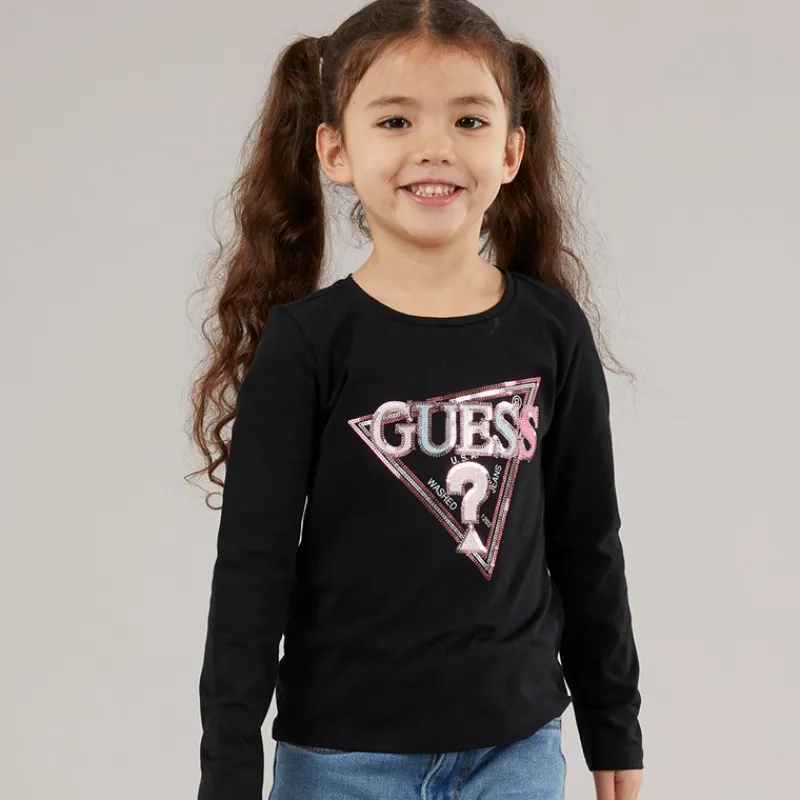 Piger langærmet t-shirt Jet Black A996 Overdele Og Veste