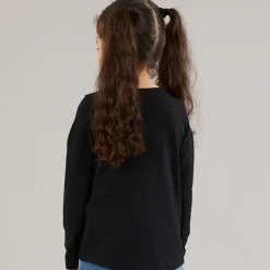 Piger langærmet t-shirt Jet Black A996 Overdele Og Veste