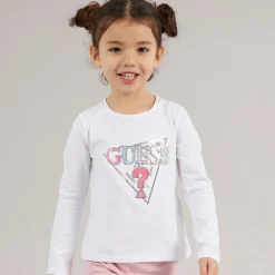 Sale Piger langærmet t-shirt Pure White Overdele Og Veste