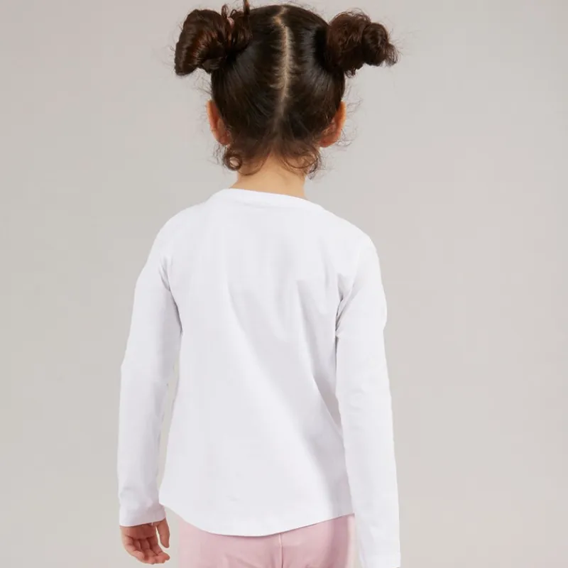 Sale Piger langærmet t-shirt Pure White Overdele Og Veste