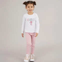 Sale Piger langærmet t-shirt Pure White Overdele Og Veste