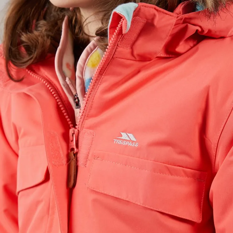 Hot Piger Larission Isoleret Vandtæt Parka Soft Orange Jakker Og Frakker