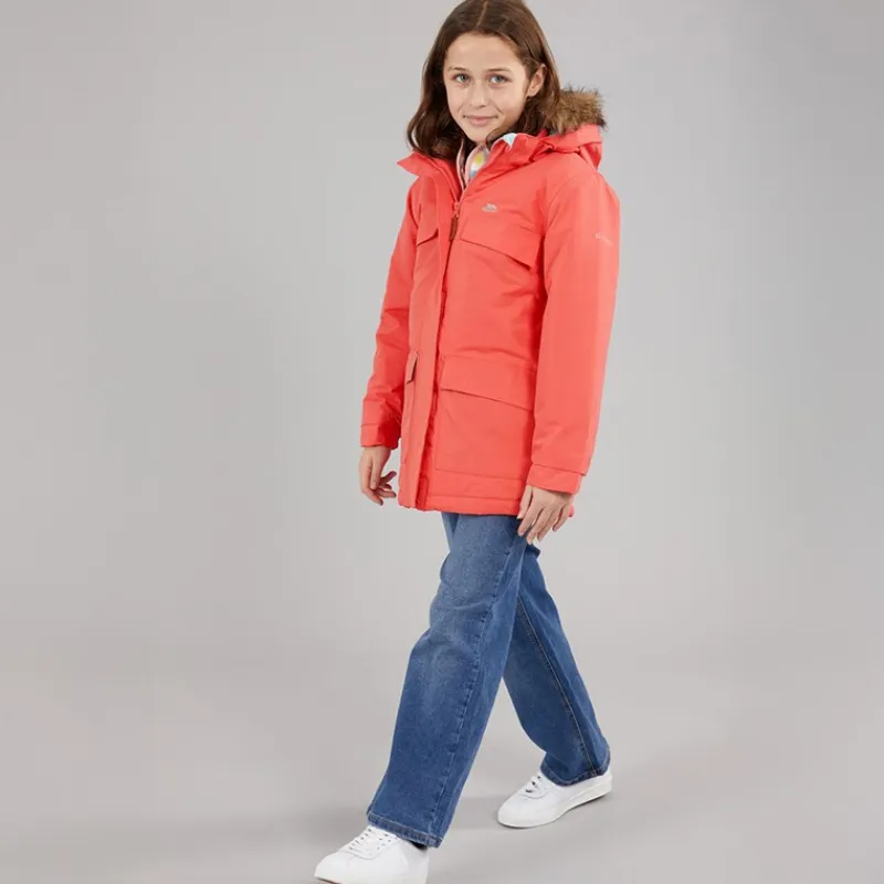 Hot Piger Larission Isoleret Vandtæt Parka Soft Orange Jakker Og Frakker