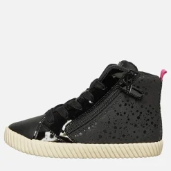 Outlet Piger Mirroless Lynlås Hi Top Træningssko Sort Sneakers|Sneakers