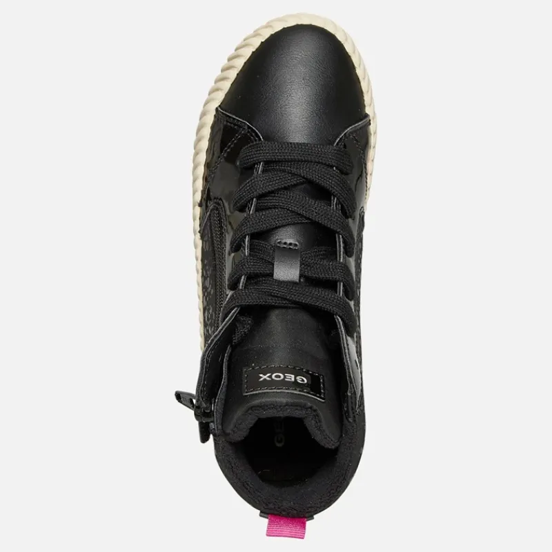 Outlet Piger Mirroless Lynlås Hi Top Træningssko Sort Sneakers|Sneakers