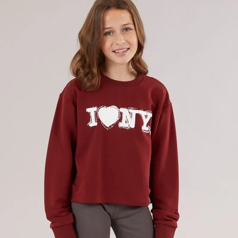 Piger New York Sweatshirt C-12 Syrah/New York/Niagara Falls C-12 Syrah_New York & Niagara Falls Hættetrøjer Og Sweatshirts