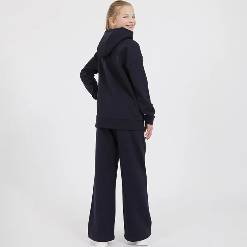 Outlet Piger Overhead Hoodie og Wide Leg Joggers Tracksuit Set Natsky Træningsdragter Og Sæt