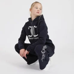 Outlet Piger Overhead Hoodie og Wide Leg Joggers Tracksuit Set Natsky Træningsdragter Og Sæt