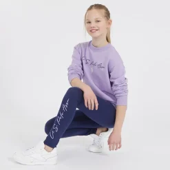 Sale Piger Script Træningstøj Blå Træningsdragter Og Sæt