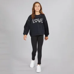 Outlet Piger Sweatshirts Sort Hættetrøjer Og Sweatshirts