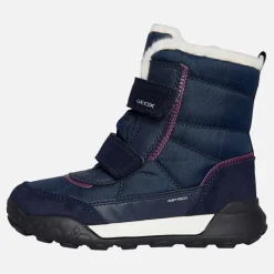 Sale Piger Trekkyup Dobbelt Rem Pelsforet Støvler Navy/​Lilla Støvler|Støvler