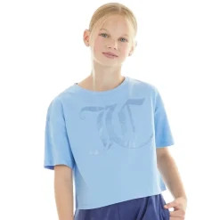 New Piger T-shirt Boxy i Tonen Della Robbia Blå Overdele Og Veste