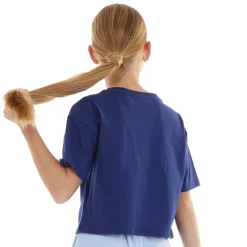 New Piger T-shirt i Blå med Ternet Mønster Overdele Og Veste