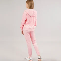 Clearance Piger Velour Hjerte Logo Træningsdragt Mandelblomst Træningsdragter Og Sæt