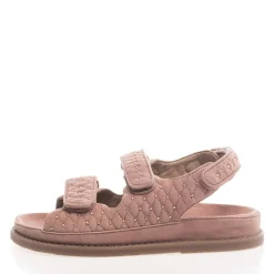 Online Sandaler til kvinder med nitter på ruskind 0300 Papaya Dame Klip-Klapper Og Sandaler|Klip-Klapper Og Sandaler