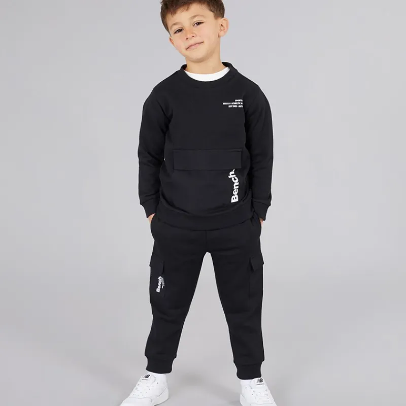 Discount Sæt med Sweatshirt og Joggingbukser til Drenge Sort Træningsdragter