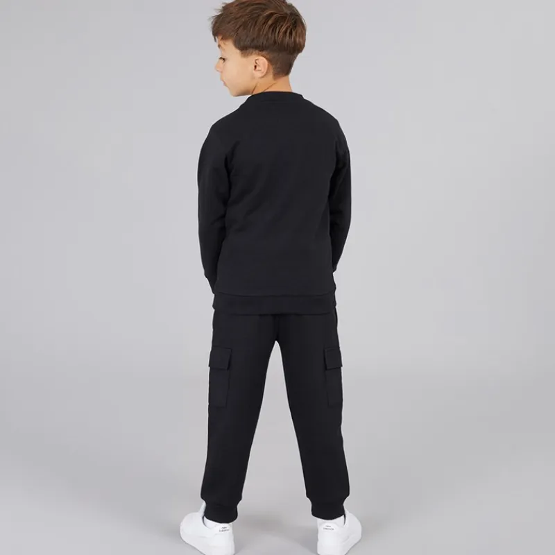 Discount Sæt med Sweatshirt og Joggingbukser til Drenge Sort Træningsdragter