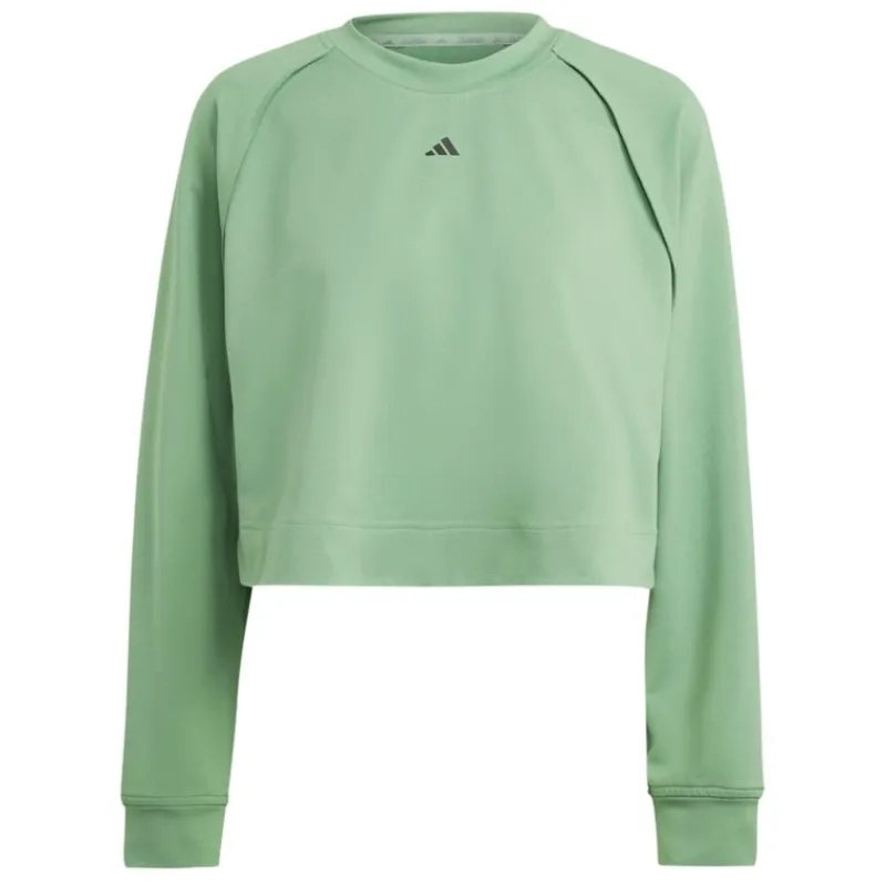Best Sweatshirt til kvinder Aeroready Racerback med skjult ryg Preloved Grøn/Sort Dame Hættetrøjer Og Sweatshirts·Sweatshirts