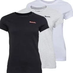 Clearance T-shirts til Kvinder Jada 3-pak Sort/Grå Melange/Hvid Dame Overdele·T-Shirts|Overdele·Overdele
