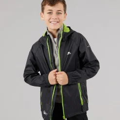Best Vandafvisende jakke til Drenge Junior Qikpac Sort Jakker Og Frakker